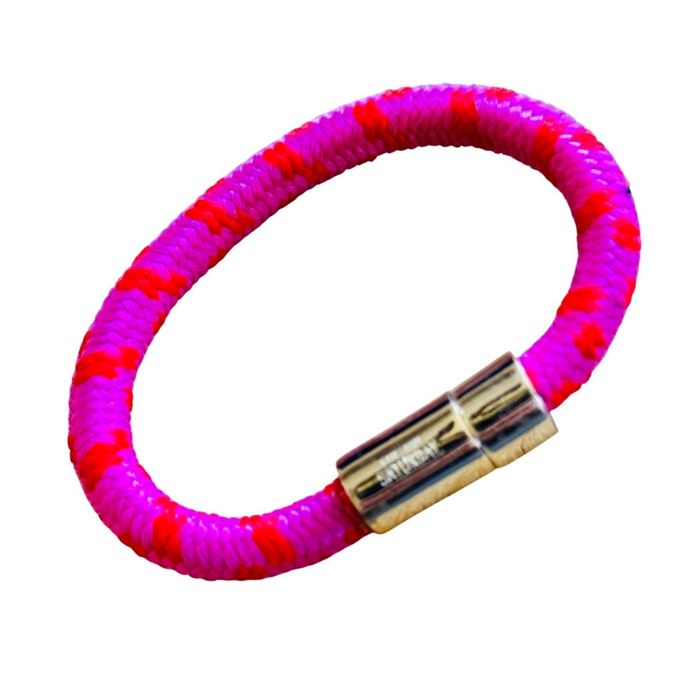 Kate Spade Saturday Lock Rope Bracelet Hot Pink 7"
